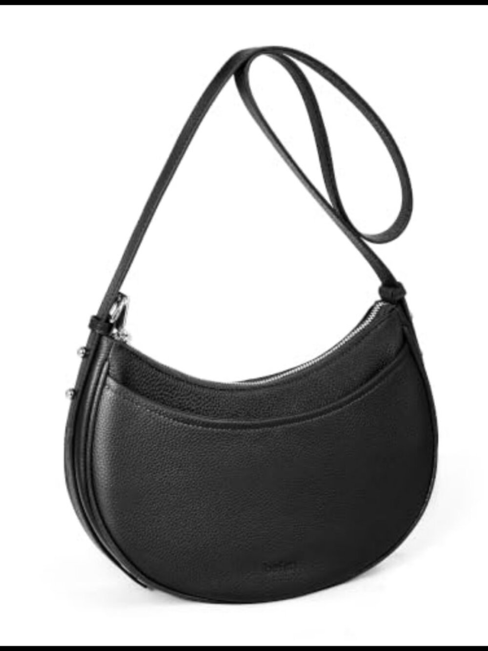 Genuine Leather Crescent Crossbody Bag Anti-Theft RFID Hobo Shoulder Purse
